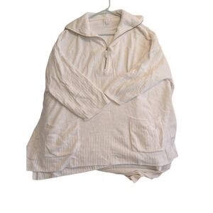 Barefoot Dreams CozyChic Lite‎ Pullover Tunic Top 3X Collared Half Zip Pockets